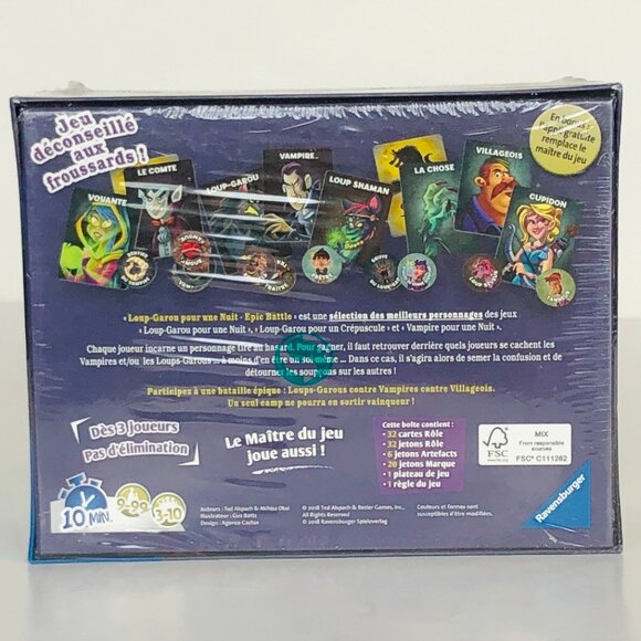Loup Garou pour une Nuit - Epic Battle French Game New Sealed For Age 9+ - Picture 6 of 12